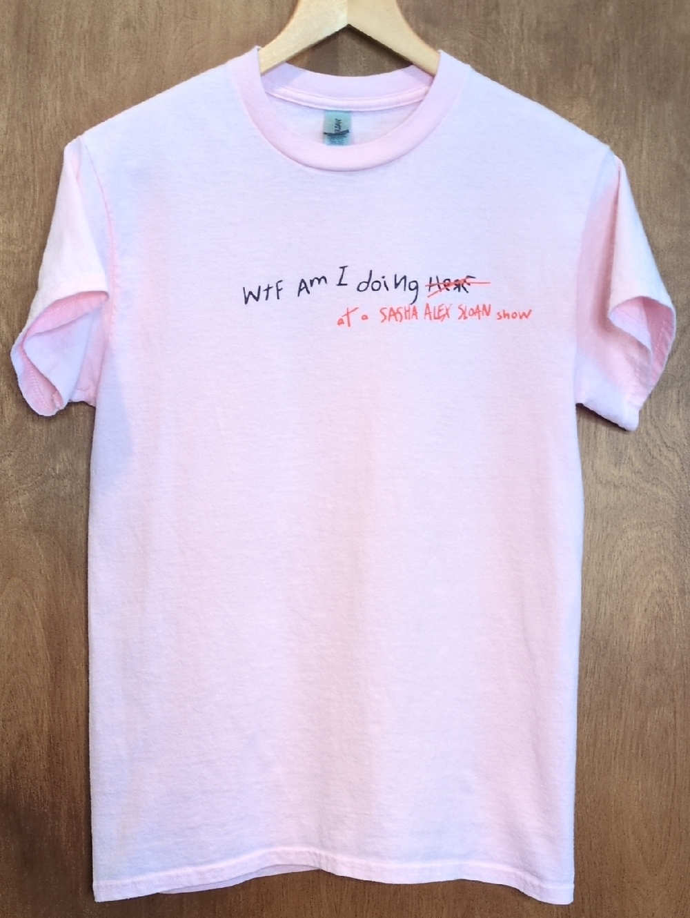 Sasha Alex Sloan 'WTF Am I Doing Here' Concert Tour Graphic Tee In Pink Size S